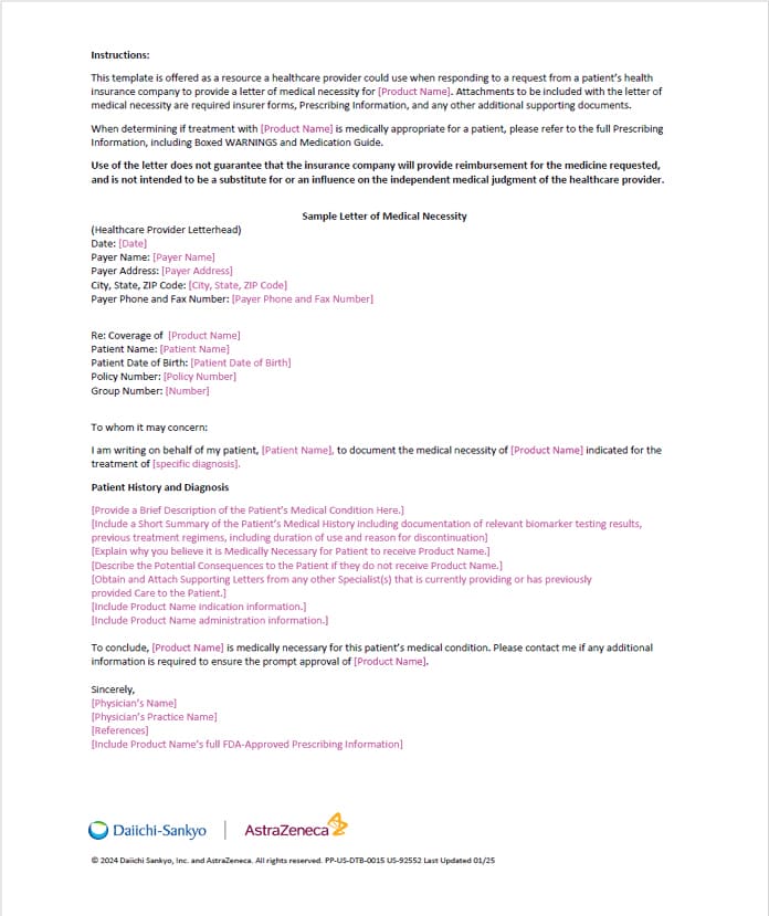 DATROWAY4U Sample Letter of Medical Necessity